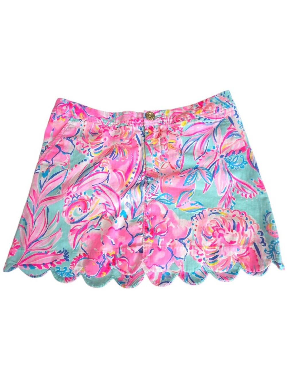Lilly Pulitzer Buttercup Scallop Edge Short Floral Size 2